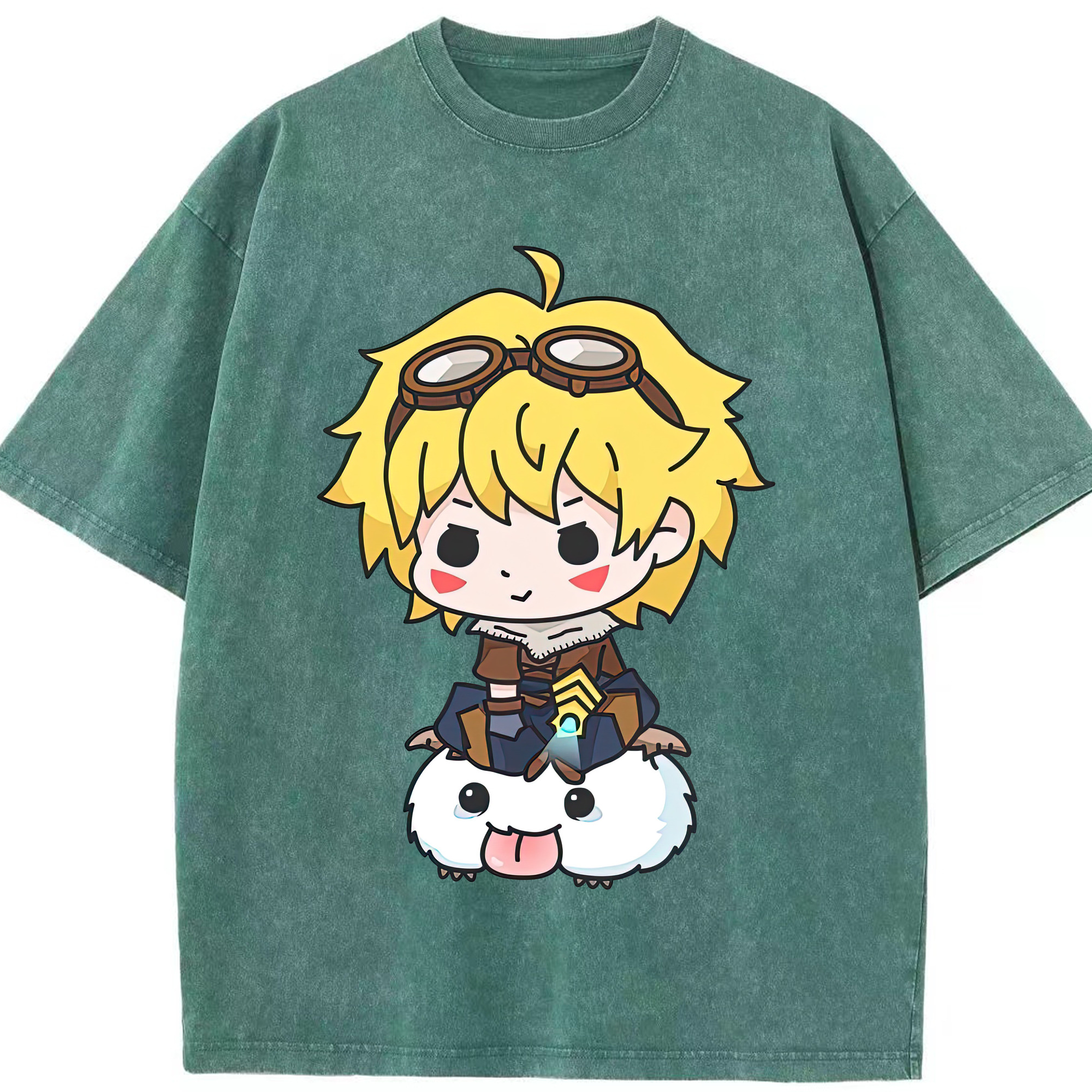 リーグ・オブ・レジェンド League of Legends LOL 綿100% ヴィンテージ風 半袖Tシャツ（フロントプリント）